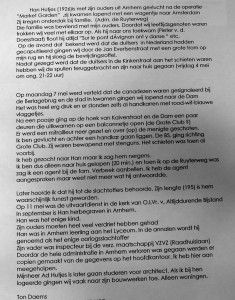 Verslag van Ton Daems, bron NIOD