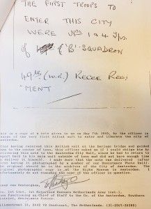 The described document found at the archives of NIOD Amsterdam