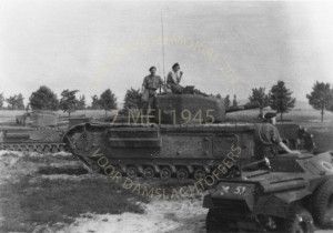 2-RHT on his Churchill tank in Normandy 1944