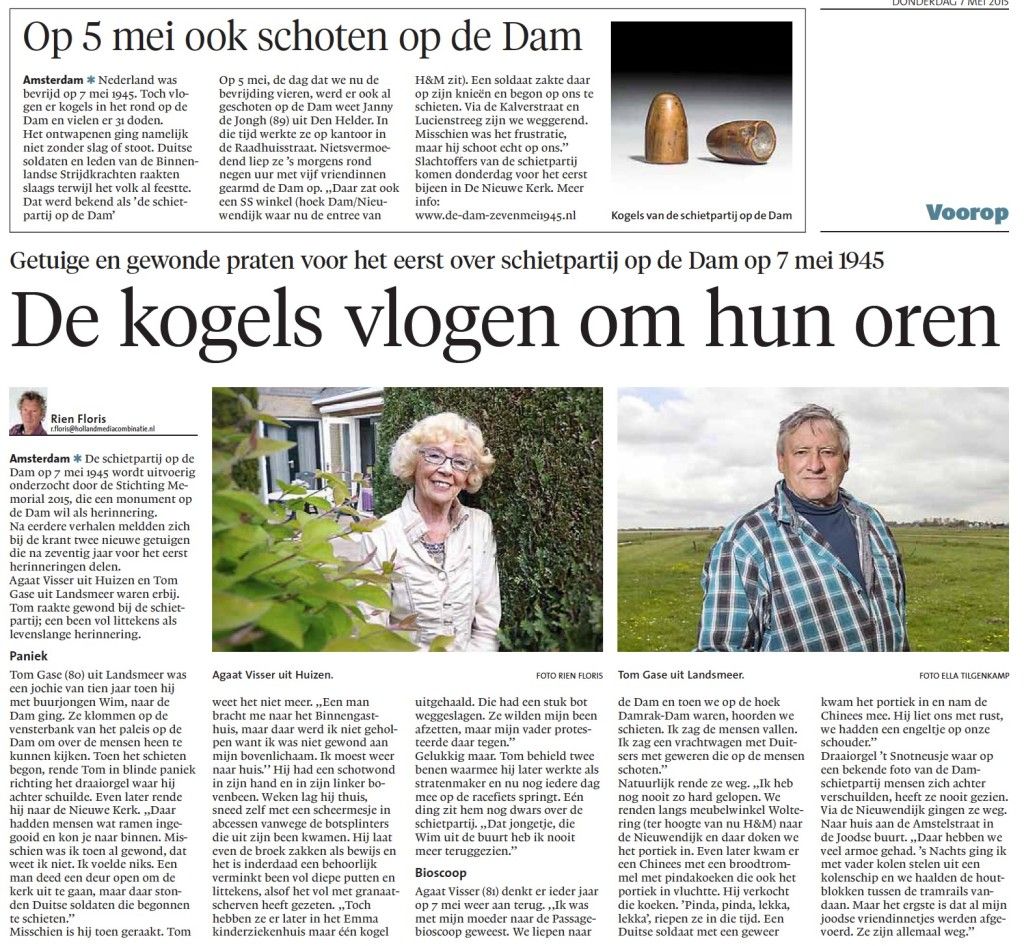 Noord Hollands Dagblad, 7 mei 2015